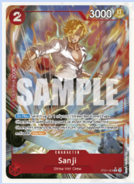 Sanji Signed Trading Card -Live