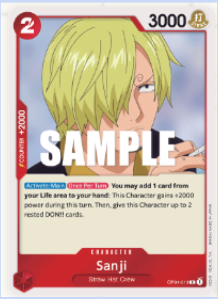 Sanji Signed Trading Card -Live