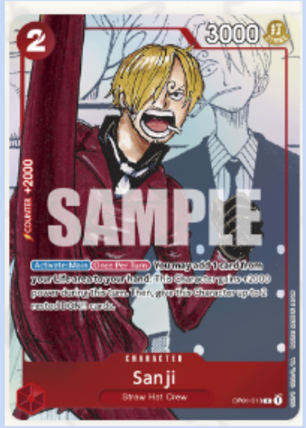 Sanji Signed Trading Card -Live
