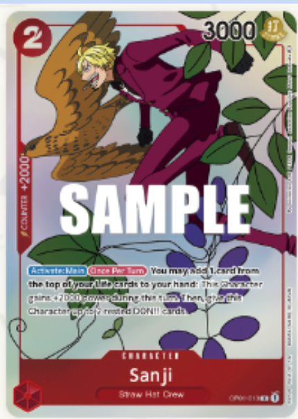 Sanji Signed Trading Card -Live