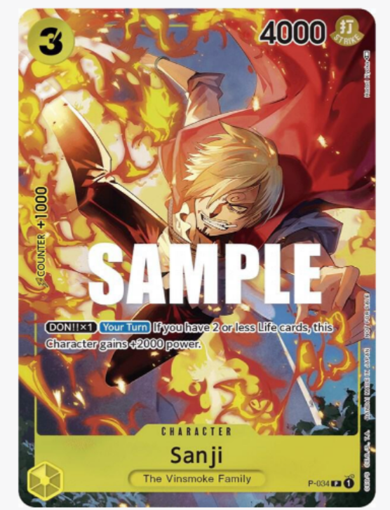 Sanji Signed Trading Card -Live