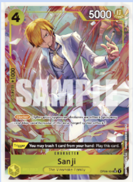 Sanji Signed Trading Card -Live