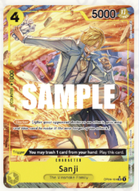Sanji Signed Trading Card -Live