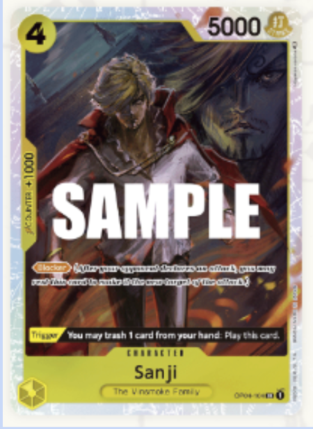 Sanji Signed Trading Card -Live