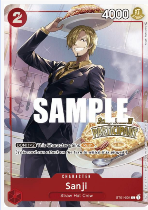 Sanji Signed Trading Card -Live