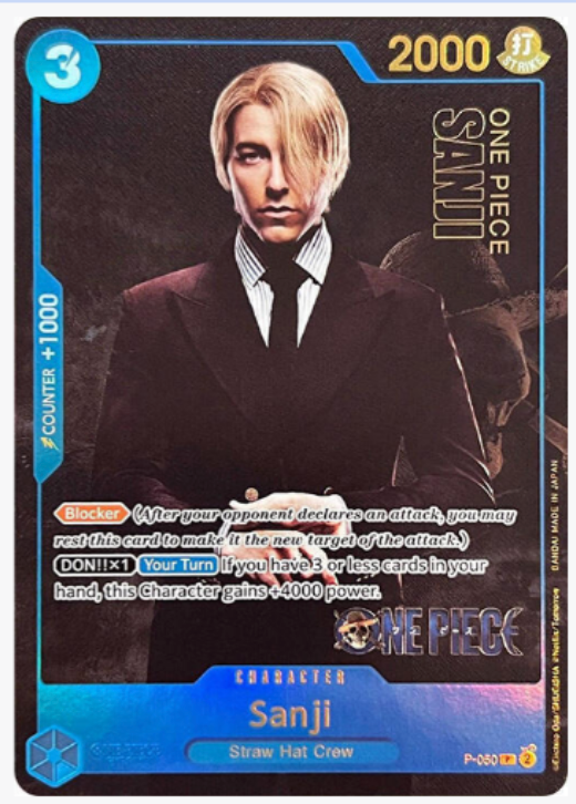 Sanji Signed Trading Card -Live