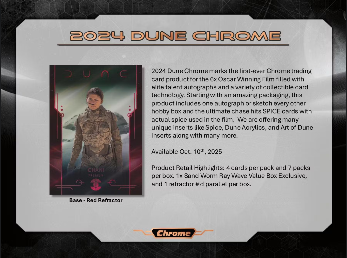 2024 Topps Chrome Dune Hobby Trading Cards