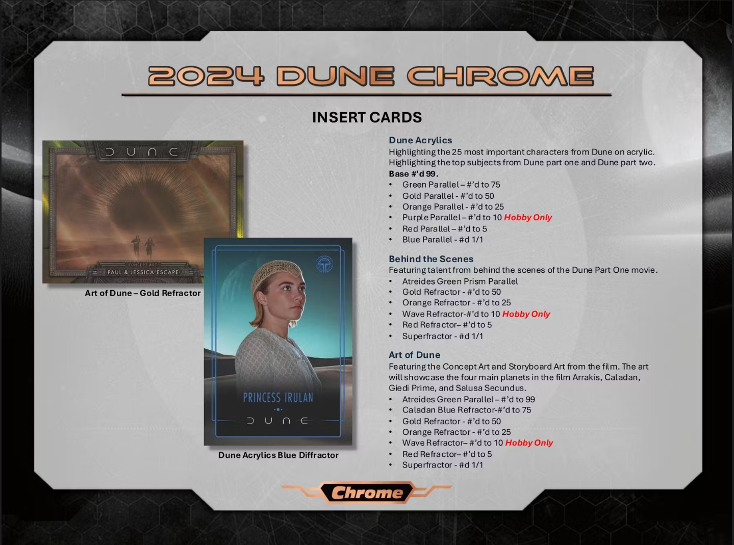 2024 Topps Chrome Dune Hobby Trading Cards