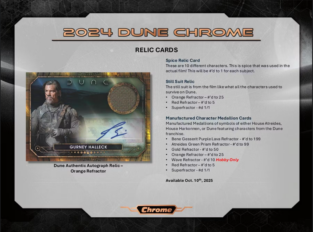 2024 Topps Chrome Dune Hobby Trading Cards