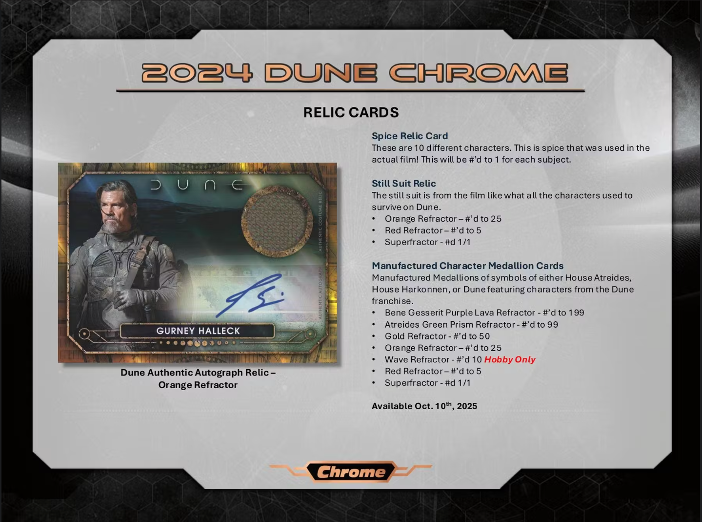 2024 Topps Chrome Dune Hobby Trading Cards