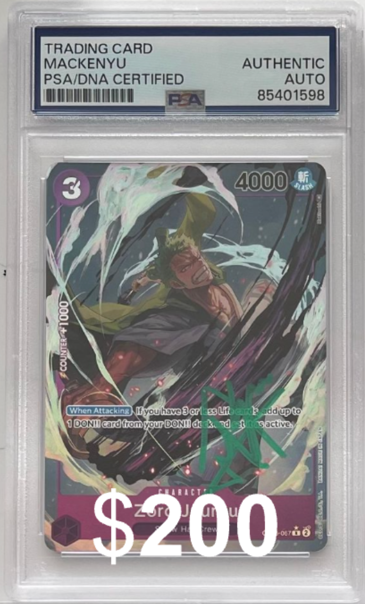 Mackenyu Signed PSA Authenticated Graded Trading Cards