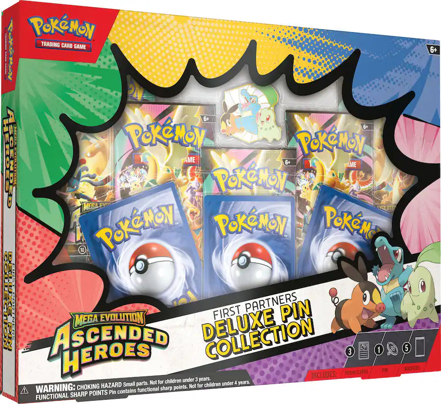 Pokemon Mega Evolution Ascended Heroes First Partners Deluxe Pin Collection Trading Cards