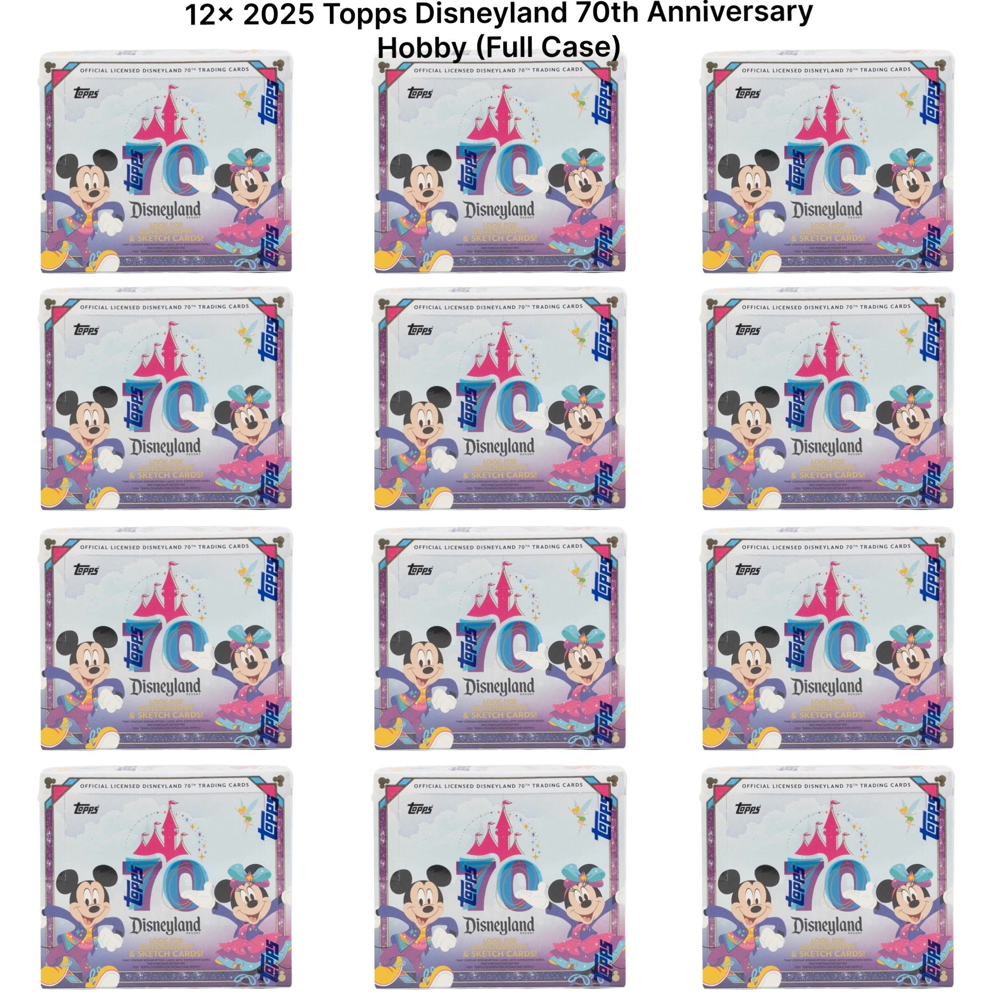 Disney Break 173 - 2025 Topps Disneyland 70th Anniversary Hobby 12 Box Case Pick Your Spot