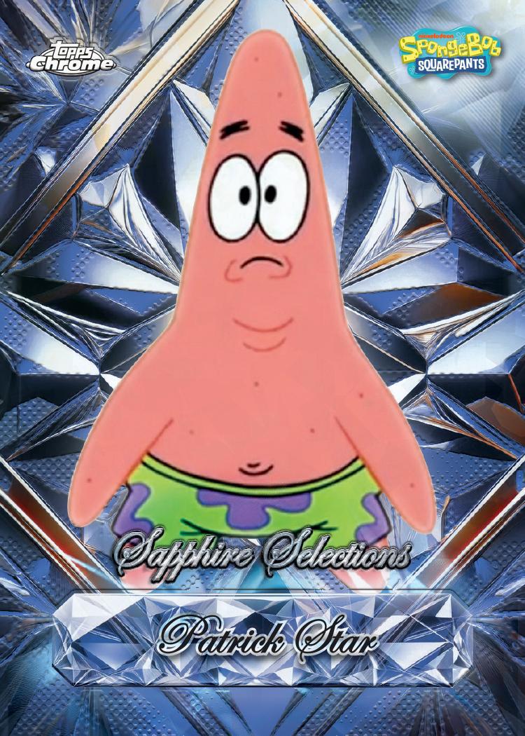 2025 Topps Chrome Spongebob Squarepants 25th Anniversary Sapphire Edition Trading Cards