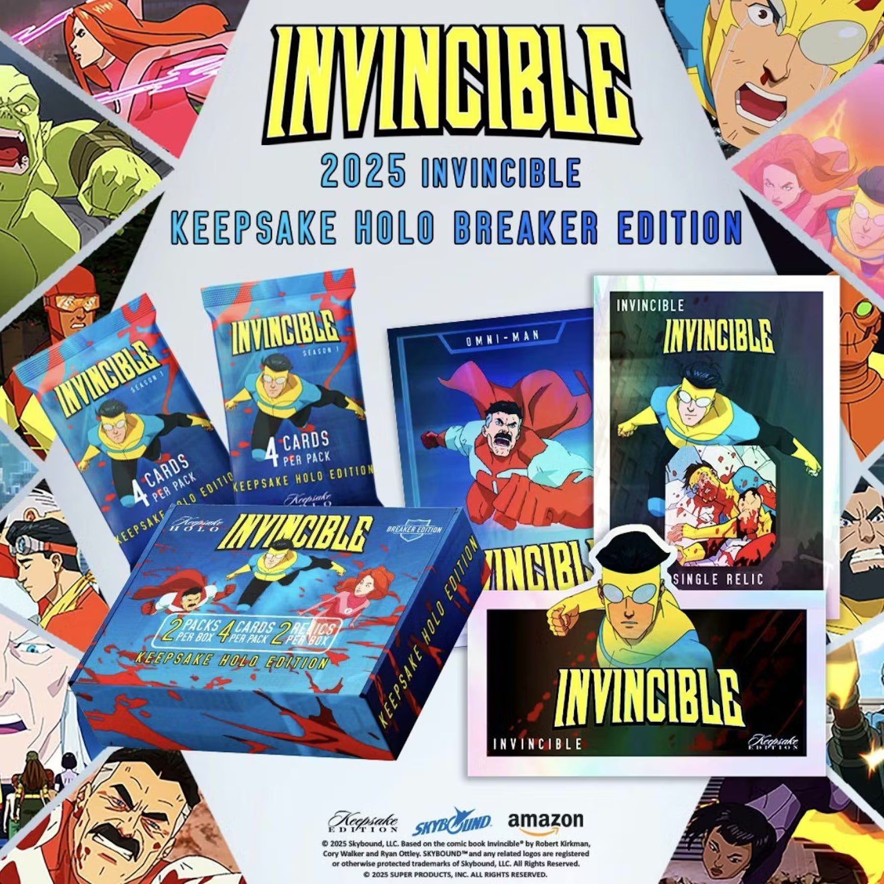 Keepsake Invincible 1st Edition Season 1 Holo Breaker Edition Trading Cards