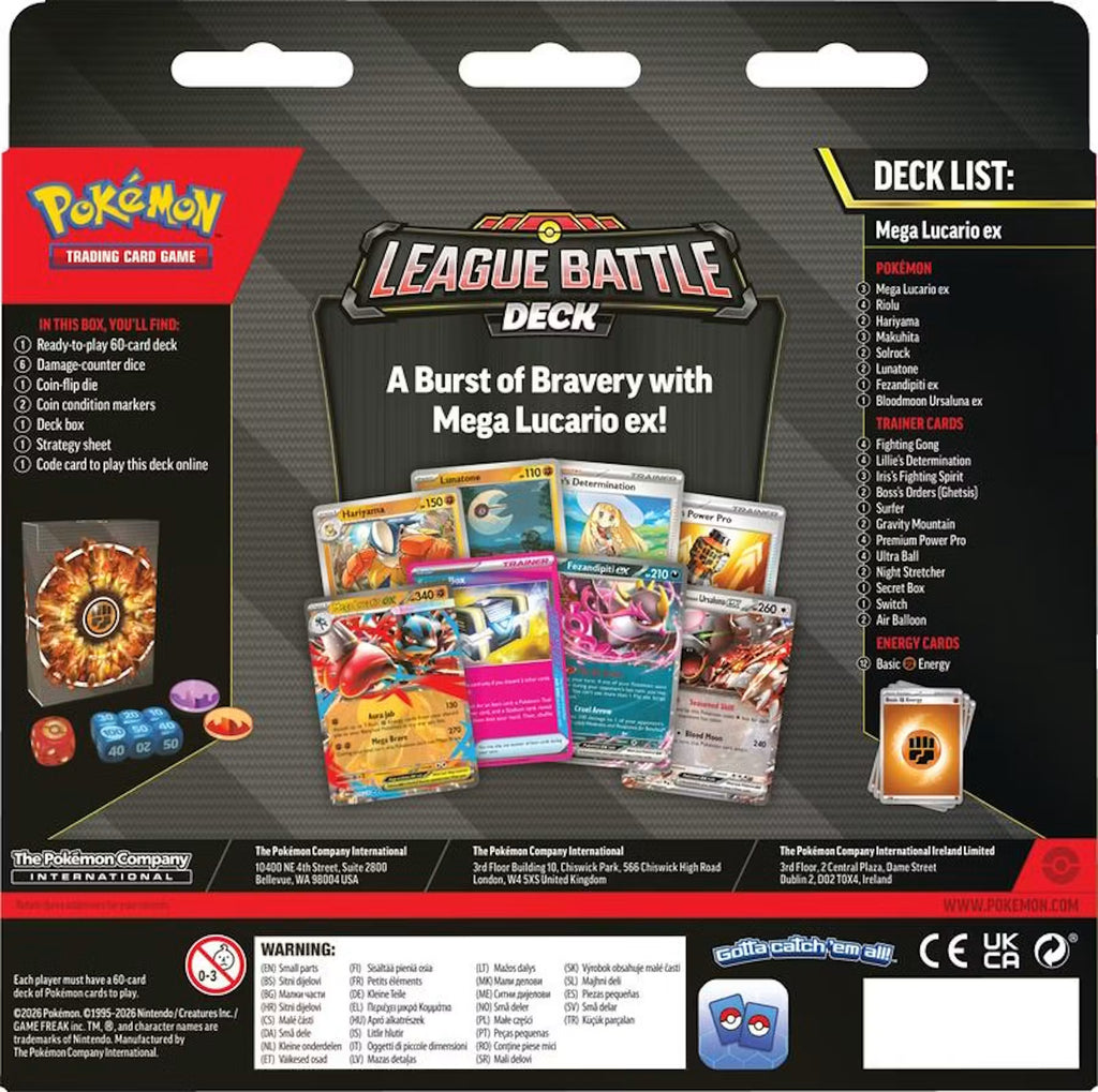 Pokemon Mega Lucario Ex League Battle Deck Trading Cards