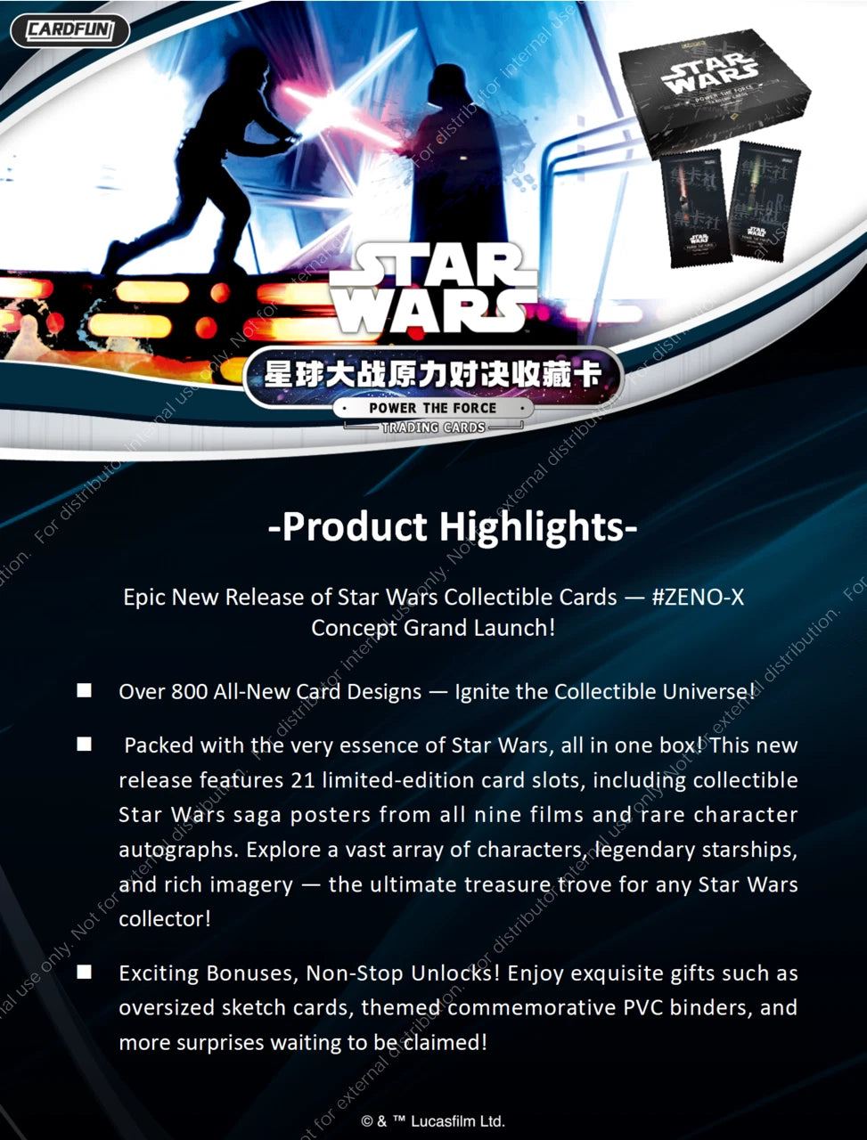 2025 Cardfun Star Wars Power the Force Trading Cards