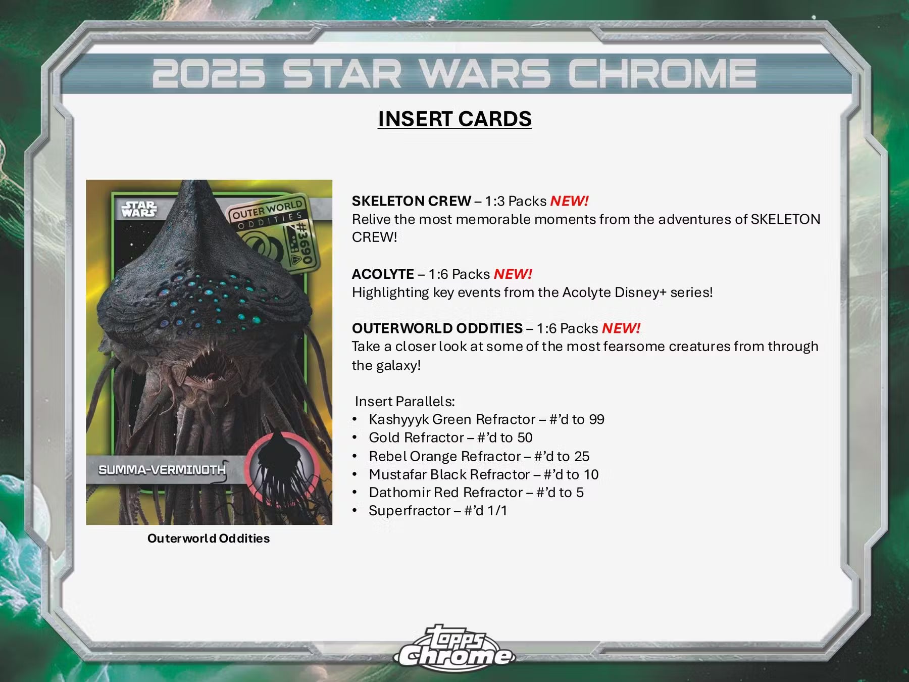 2025 Topps Chrome Star Wars Breakers Delight Trading Cards