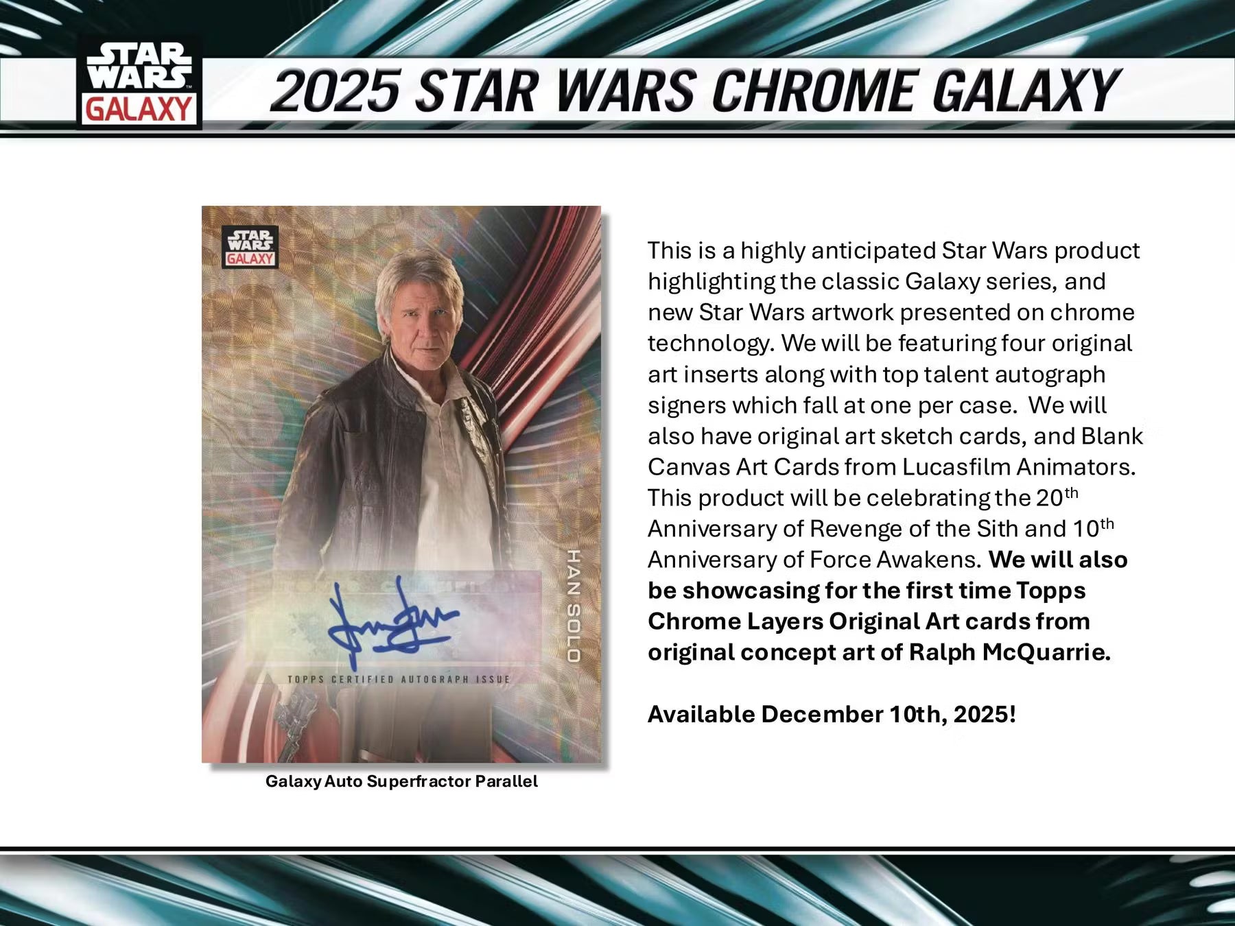 2025 Topps Chrome Star Wars Galaxy Hobby Trading Cards