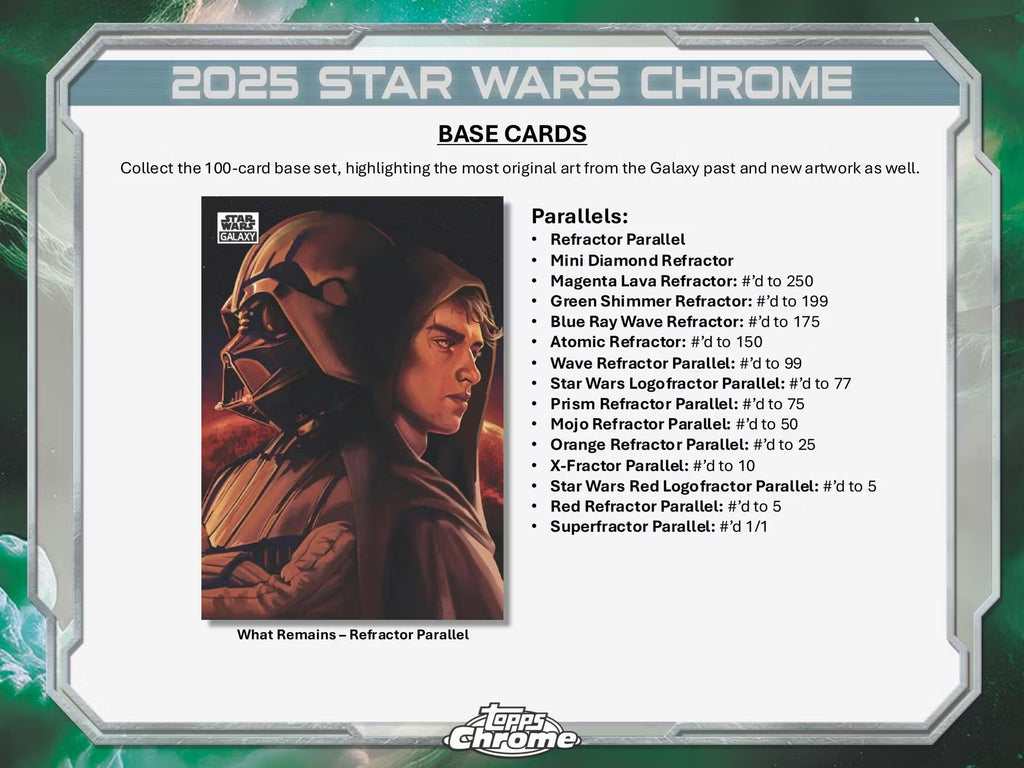 2025 Topps Chrome Star Wars Galaxy Hobby Trading Cards