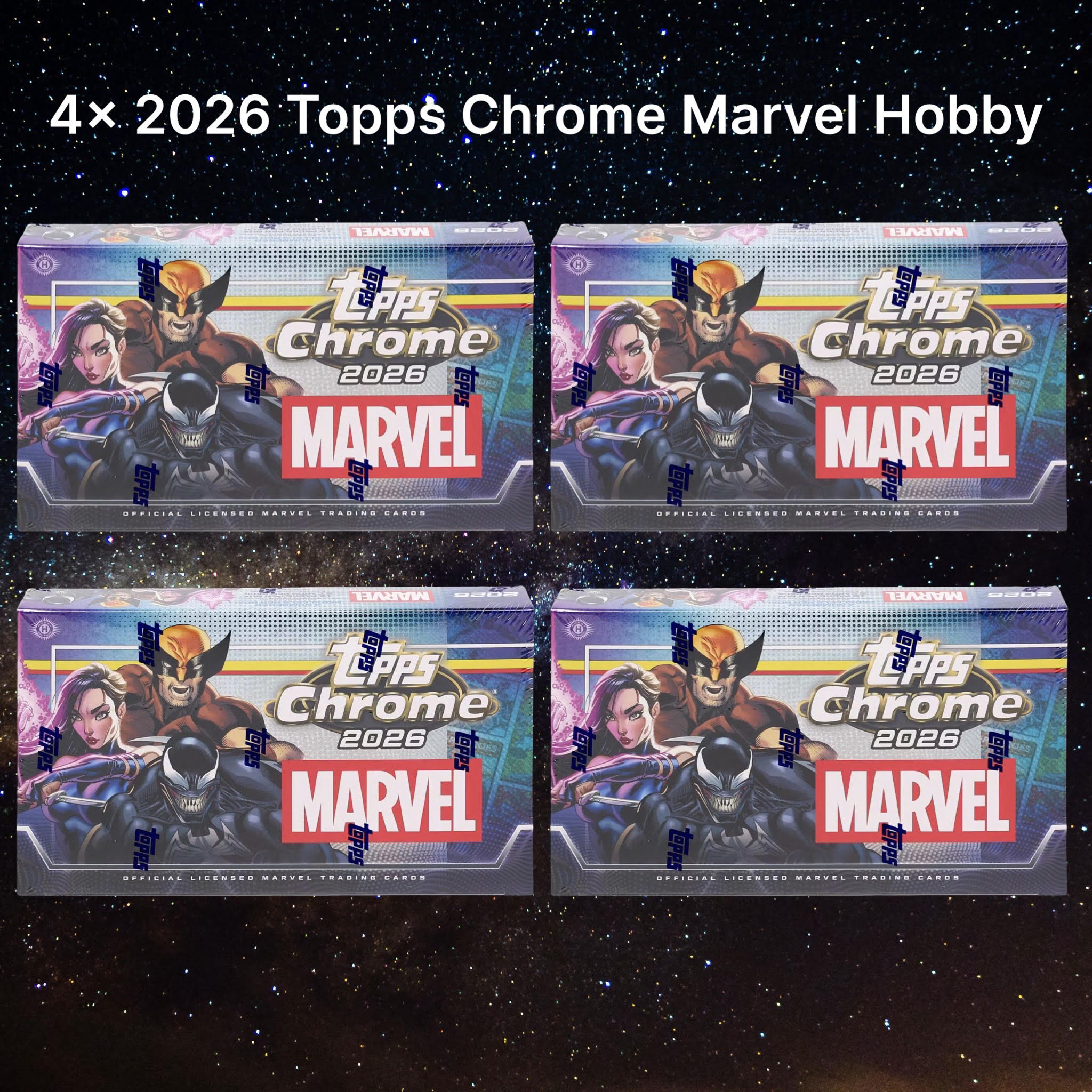 Marvel Break 199 - 2026 Topps Chrome Marvel Hobby 4 Box Half Case Pick Your Character